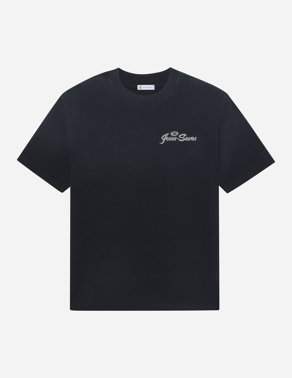 Elevated Faith Christian Apparel T-Shirt in black featuring 'Jesus Saves' graphic design