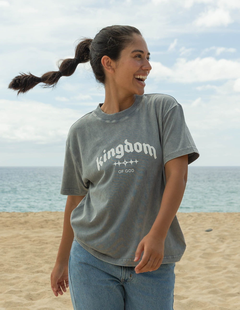 Elevated Faith Kingdom of God T-Shirt in gray, perfect Christian Apparel T-Shirt for casual wear