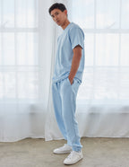 Sky Blue Elevated Faith Christian Apparel T-Shirt with relaxed fit for casual wear