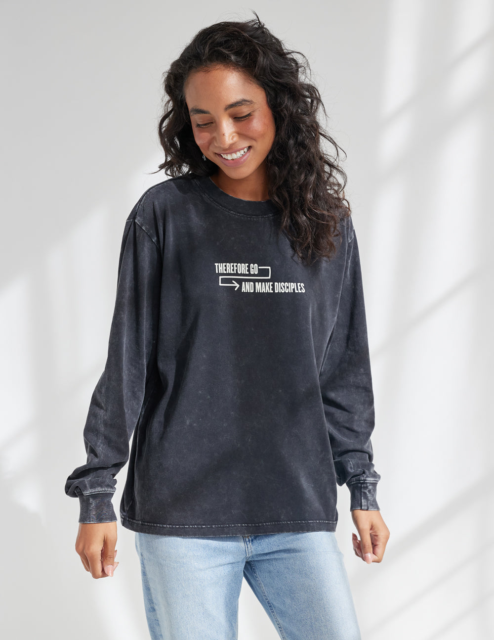 Elevated Faith Christian Apparel T-Shirt with 'Therefore Go and Make Disciples' Text Design