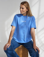 Elevated Faith Christian Apparel T-Shirt in Blue with 'Miracles' Print for Inspirational Style