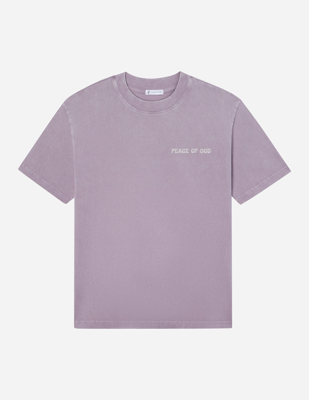 Elevated Faith Peace of God Christian Apparel T-Shirt in Light Purple for Casual Wear