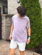 Light purple Elevated Faith Christian Apparel T-Shirt with 'Peace of God' embroidery for casual wear