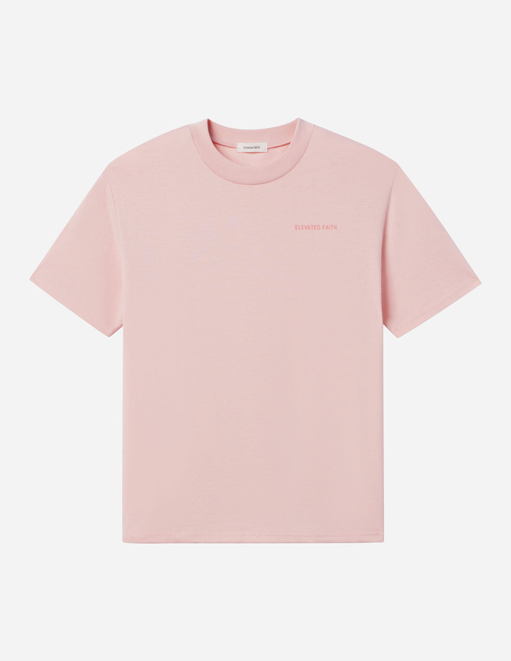 Elevated Faith Pink Christian Apparel T-Shirt with a Classic Fit for Everyday Wear