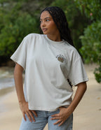 Elevated Faith Christian Apparel T-Shirt in light beige with a unique graphic design for casual wear