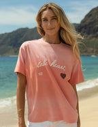 Elevated Faith Christian Apparel T-Shirt in Pink with 'Take Heart' design and heart graphic