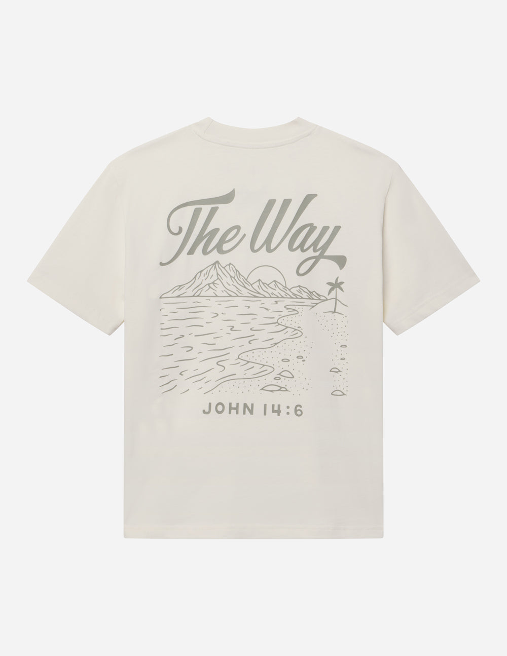 Elevated Faith Christian Apparel T-Shirt featuring a serene landscape with the phrase The Way