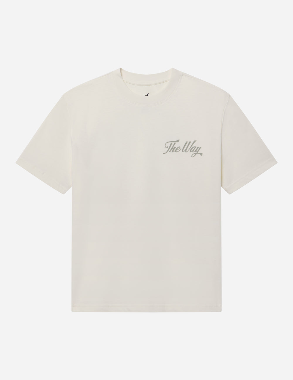Elevated Faith Christian Apparel T-Shirt in cream color with 'The Way' graphic design