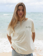 Elevated Faith Christian Apparel T-Shirt in cream with 'The Way' design for casual wear