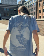 Elevated Faith Christian Apparel T-Shirt featuring a scenic Way Maker design on back