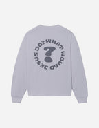 Gray Elevated Faith Christian Apparel T-Shirt featuring a unique question design on the back