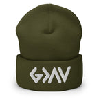 Olive Green Christian Beanie with Stylish Logo for Comfortable Winter Wear