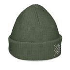 Green Christian Embroidered Beanie from RepThe1 Apparel with a cozy knit design