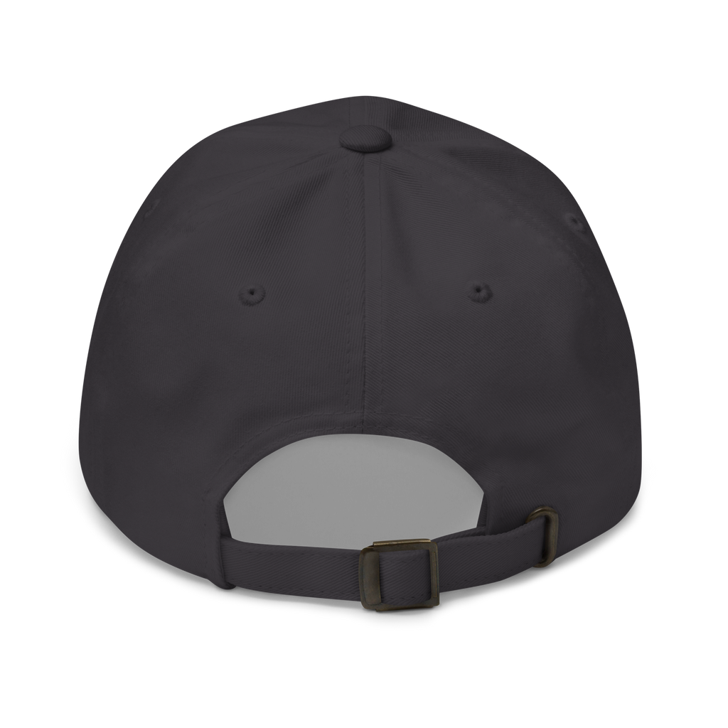 Back view of a Christian Embroidered Hat featuring an adjustable strap for a comfortable fit