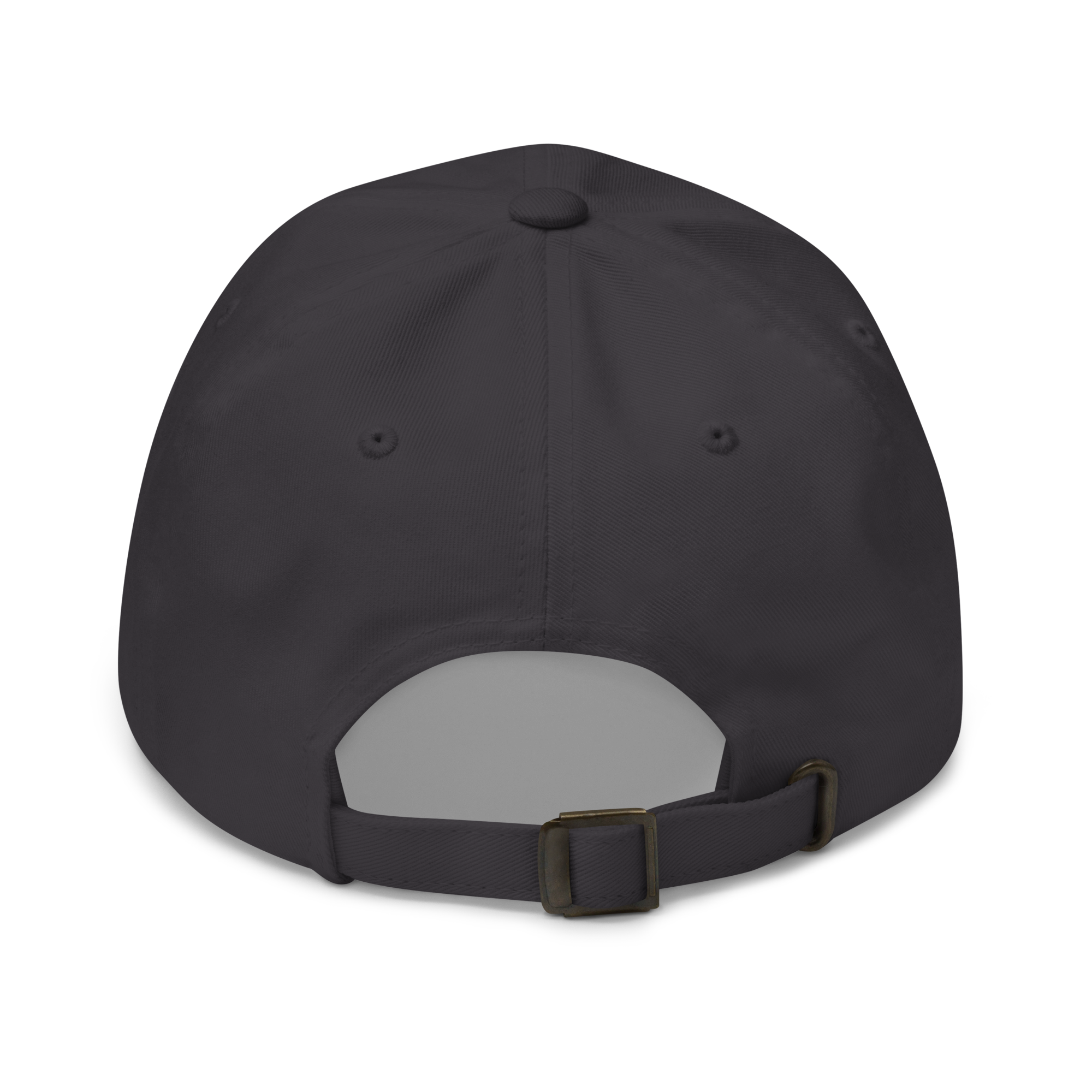 Back view of a Christian Embroidered Hat featuring an adjustable strap for a comfortable fit