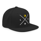 Black snapback hat featuring a unique design for Christian Jewelry enthusiasts