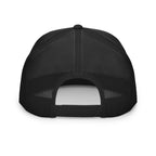 Black mesh back of a Christian Embroidered Hat with adjustable snap closure for a comfortable fit