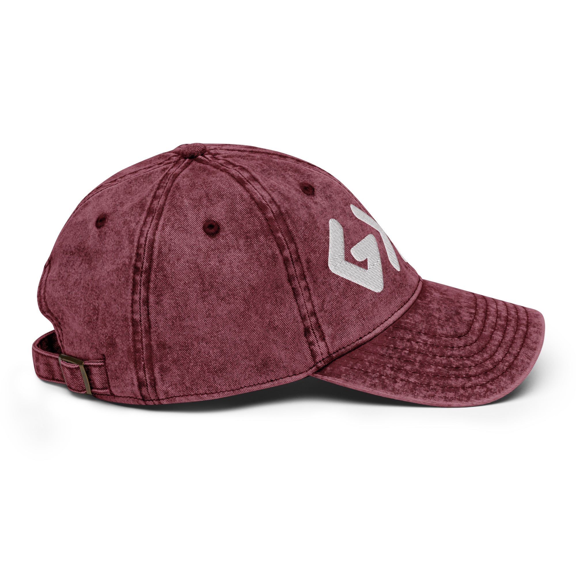 Maroon Christian Embroidered Hat featuring a stylish design for casual wear