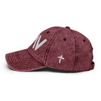 Rep The One Christian Embroidered Hat in Burgundy with Stylish Design and Adjustable Strap