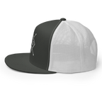 Christian Embroidered Hat with a sleek black front and white mesh back for stylish everyday wear