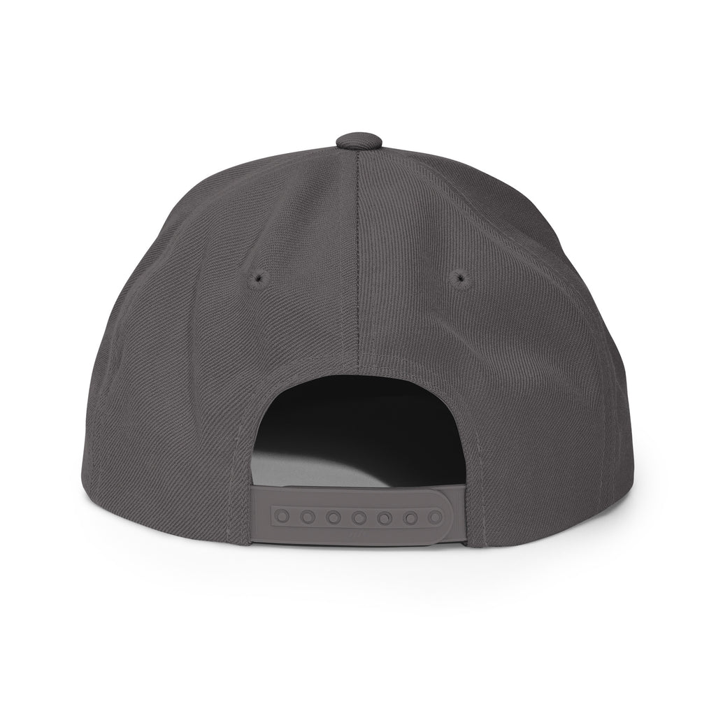 Back view of a gray Christian Embroidered Hat with adjustable strap for a comfortable fit