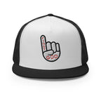 Christian Embroidered Hat featuring a hand symbol and the words First God for faith-inspired fashion