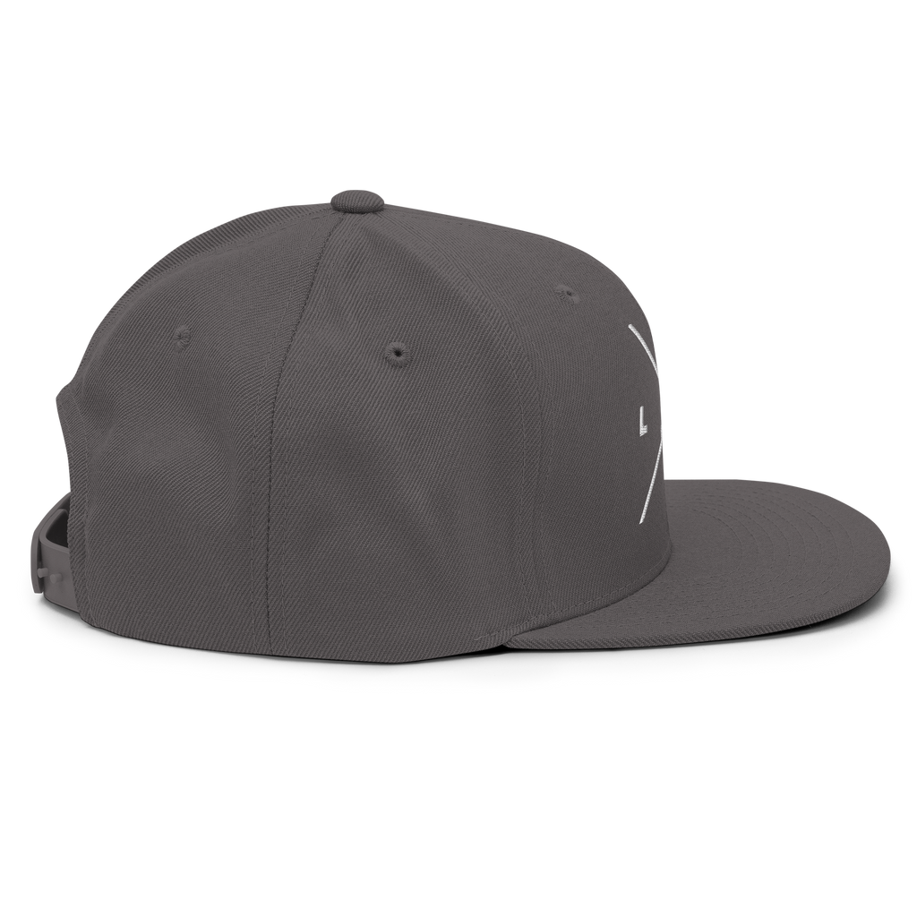 Gray Snapback Hat from RepThe1 Apparel featuring a stylish design perfect for displaying Christian Jewelry themes