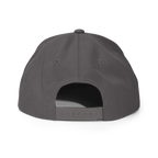 Back view of a gray snapback hat from RepThe1 Apparel featuring Christian Jewelry design