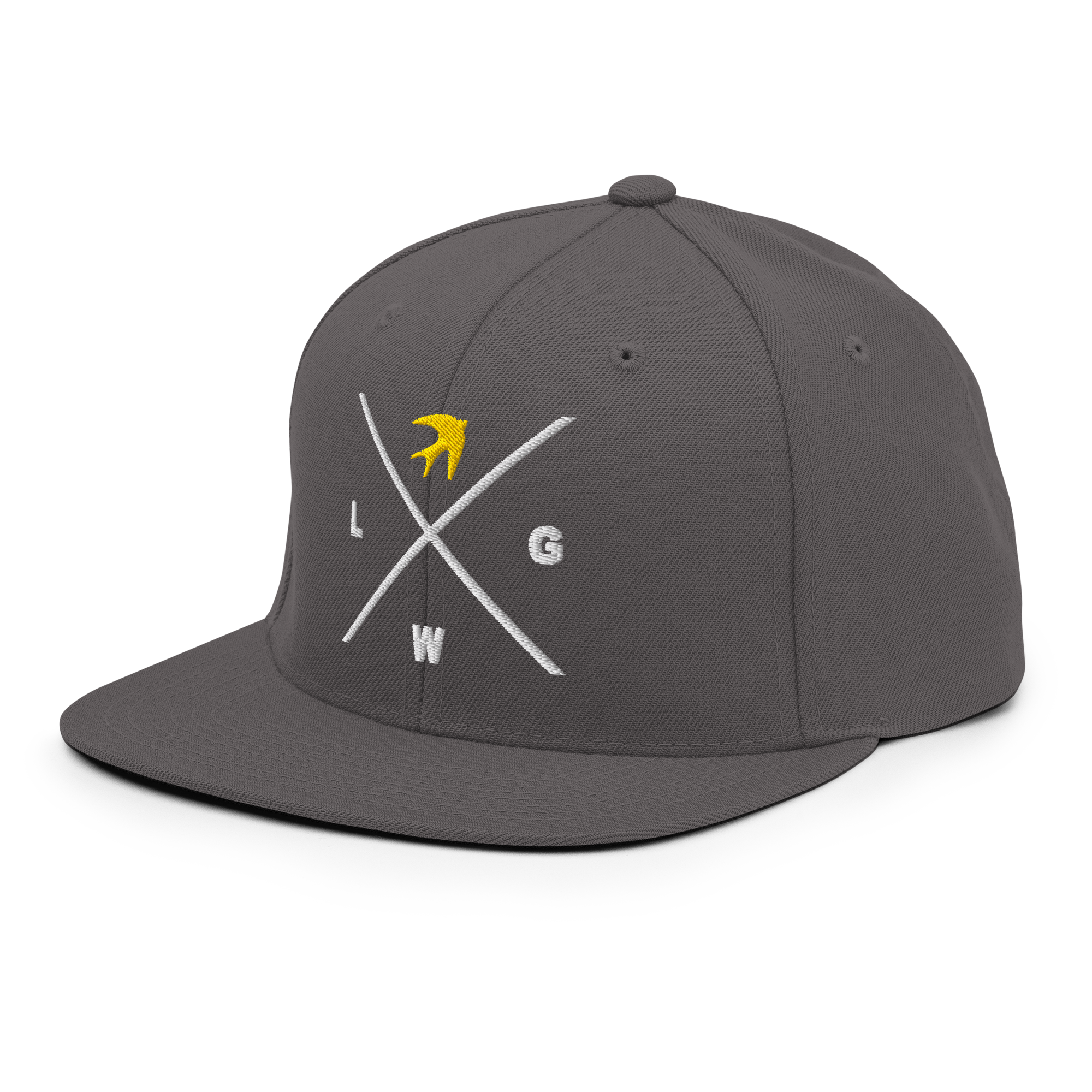 Gray cap with LWG logo, ideal for showcasing Christian Jewelry style