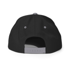 Back view of a black Christian Embroidered Hat with adjustable snapback closure