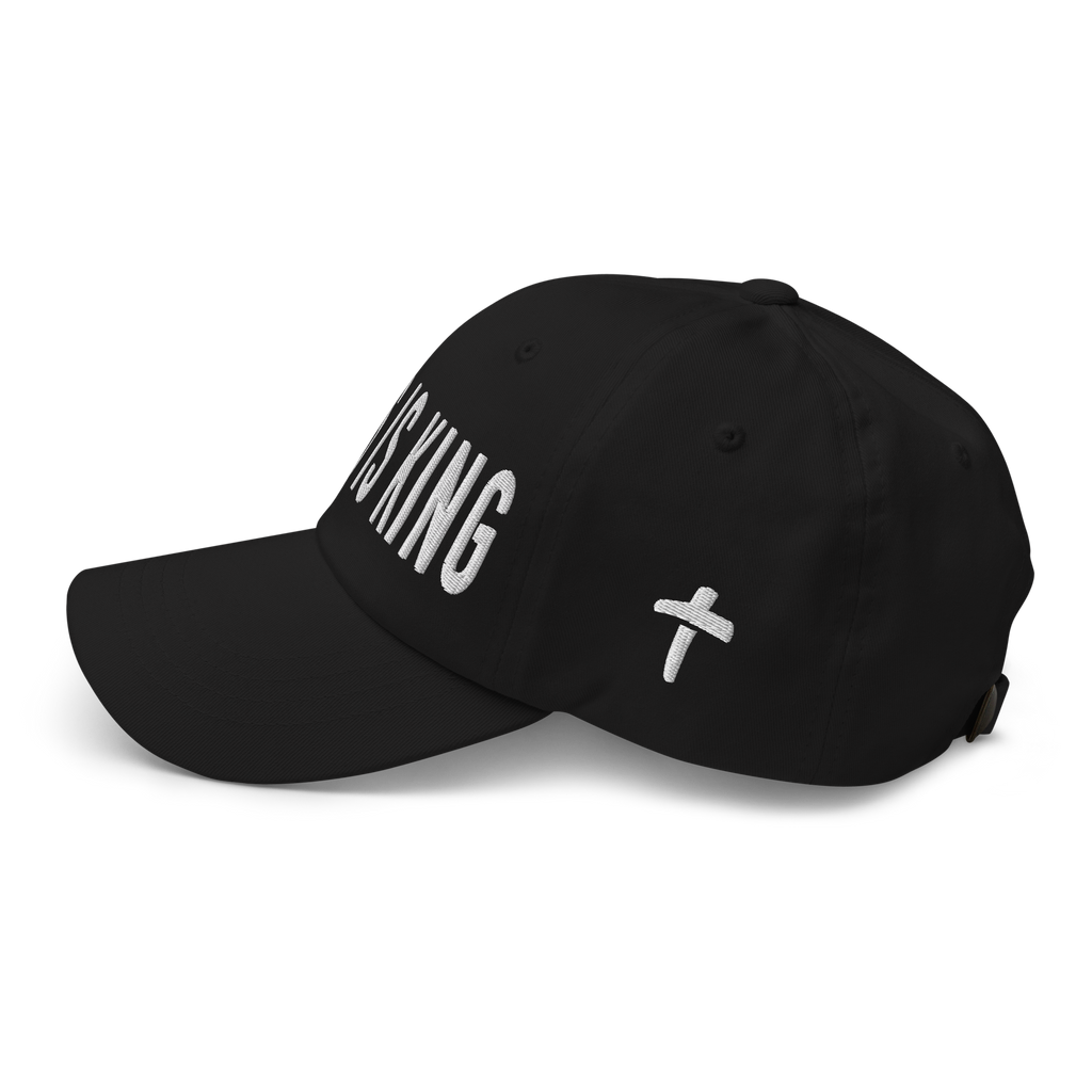 Christian Embroidered Hat in black with trendy design for stylish faith expression