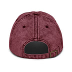 Back view of a maroon Christian Embroidered Hat with an adjustable strap for a comfortable fit