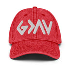 Red Christian Embroidered Hat with Stylish Logo Design for Everyday Wear