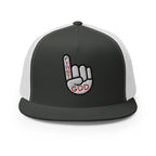 Christian Embroidered Hat featuring a 'First God' design in black and white with a structured fit