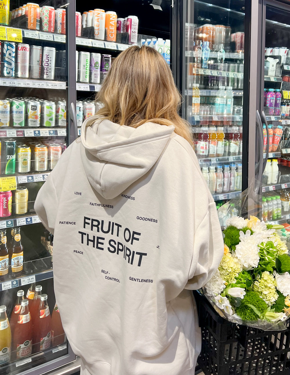 Elevated Faith Christian Hoodie with 'Fruit of the Spirit' design, perfect for casual wear