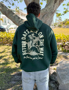 Men's Christian Hoodie from Elevated Faith featuring a graphic design that reads Better Days Are on the Way
