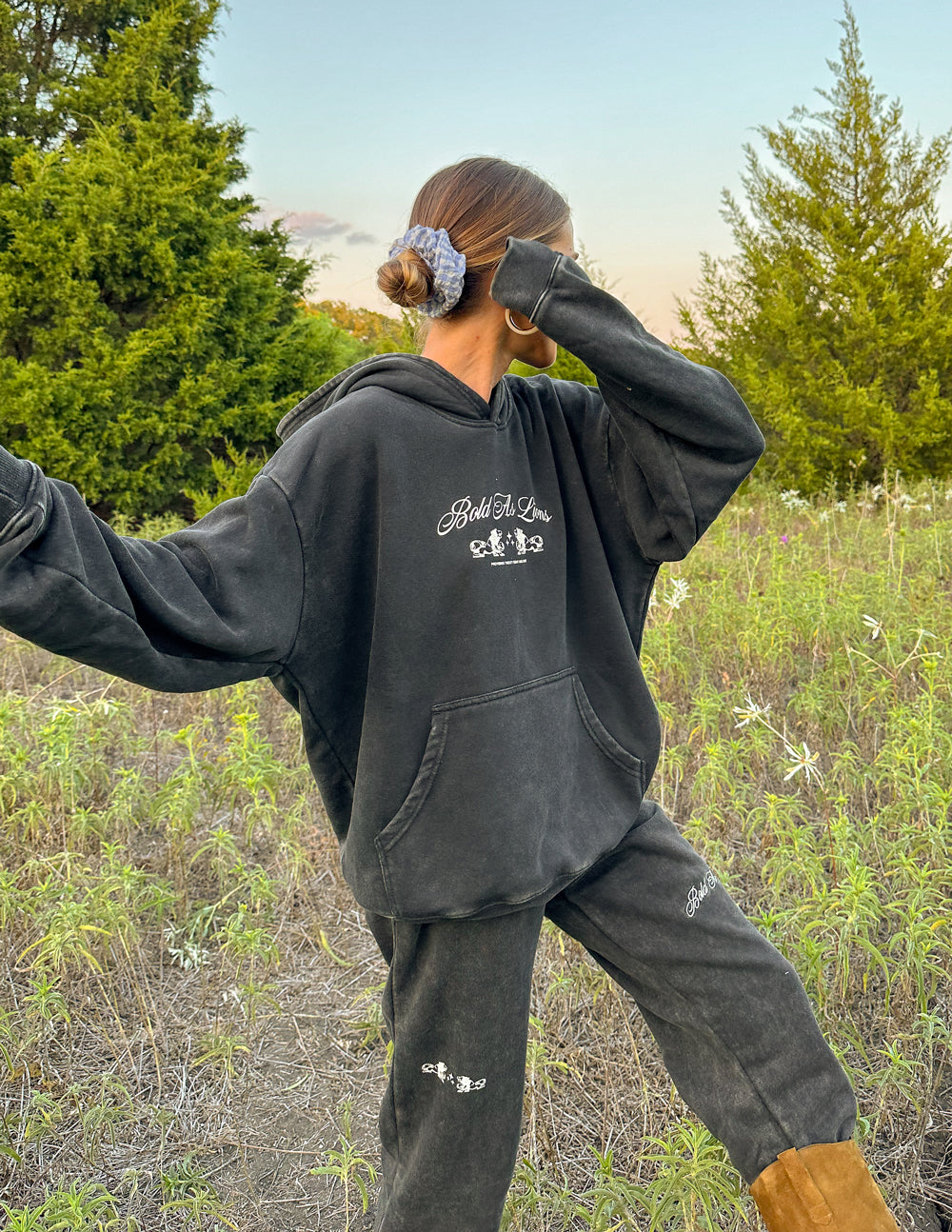 Elevated Faith Christian Hoodie in Black with Front Pocket and Relaxed Fit for Comfortable Wear