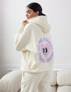 Cream Elevated Faith Christian Hoodie with Cute Graphic Print on Back for Comfortable Wear