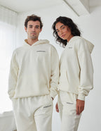 Elevated Faith Christian Hoodie in Cream with a Comfortable Fit for Everyday Wear