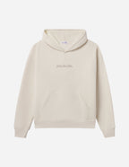 Elevated Faith Christian Hoodie in cream color with front pocket and minimalist design