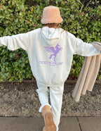 Elevated Faith Christian Hoodie in Cream with God's Plan Graphic on Back