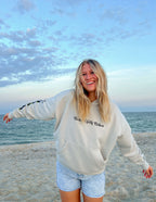 Elevated Faith Christian Hoodie with 'Grace Upon Grace' design for casual beach wear