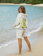 Elevated Faith Christian Hoodie in light color with butterfly design, ideal for casual beach wear