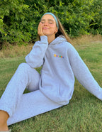 Comfortable Elevated Faith Christian Hoodie in gray, perfect for casual wear and expressing faith
