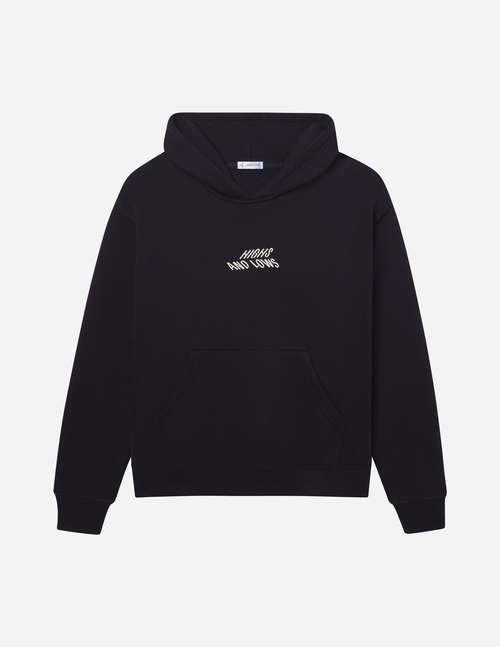 Elevated Faith Christian Hoodie in Black with Front Pocket and Minimalist Design