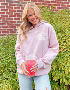 Elevated Faith Christian Hoodie in light pink with the message Love Endures Forever