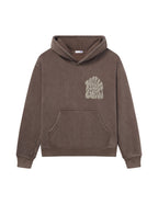 Elevated Faith Christian Hoodie in brown featuring Holy Ghost graphic on the chest