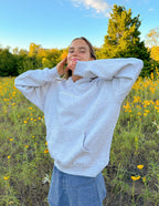 Gray Elevated Faith Christian Hoodie with 'Jesus is King' embroidery perfect for casual wear