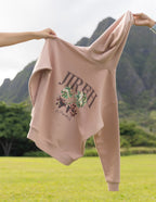 Elevated Faith Christian Hoodie in Light Pink with Floral Design and JIREH text