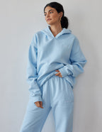 Elevated Faith Christian Hoodie in Light Blue with Relaxed Fit for Comfort and Style